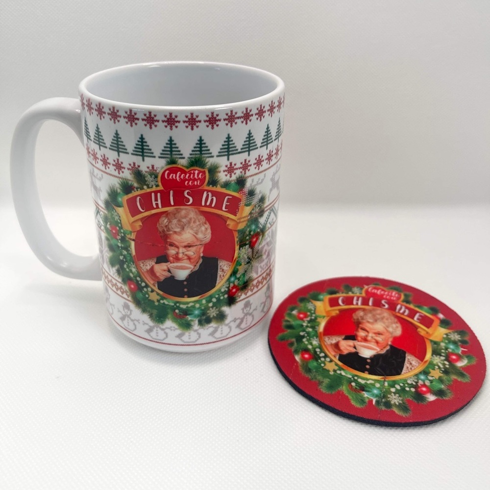 Cafecito con chisme 15 oz mug